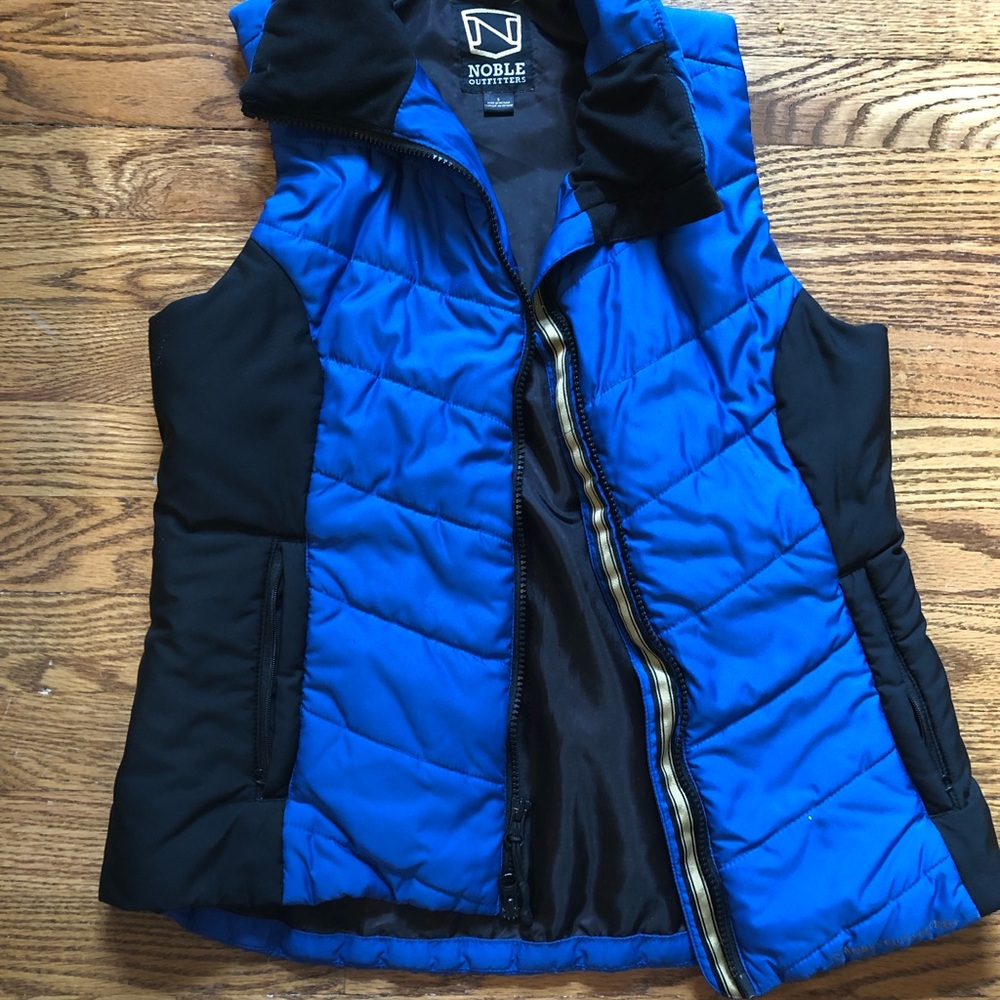 Juniors Royal Blue & Black Puffer Vest